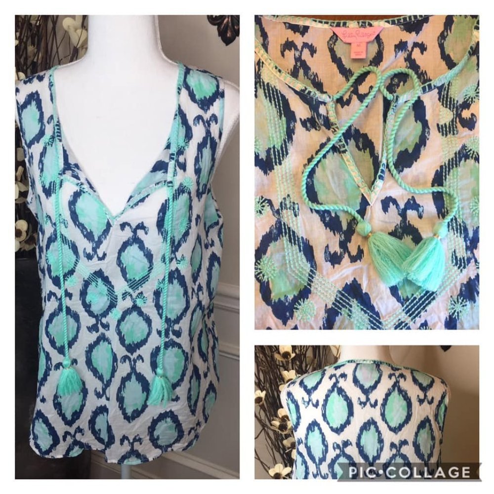 Lilly Pulitzer Lauren Top Medium VGUC
